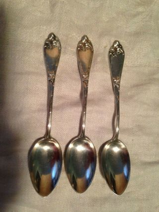 3 Antique Art Nouveau 800 Silver Spoons Franz Bahner Iris Flower