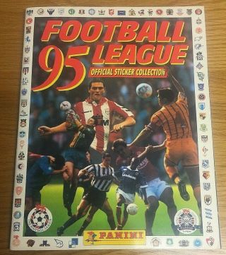 Rare Panini Football League 95 Sticker Album Hand Signed By 100 