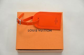 Louis Vuitton Orange Luggage Tag Rare Collector 