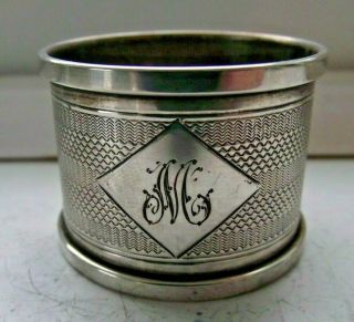 Antique 1931 Sterling Silver Hallmarked Napkin Ring 18.  2g Engraved 