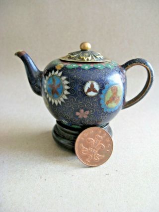 Antique Cloisonne Miniature Tea Pot