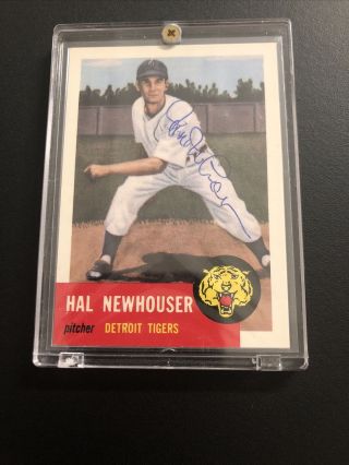 1953 Topps Archive Hal Newhouser Hof Autographed Jsa Certified Rare