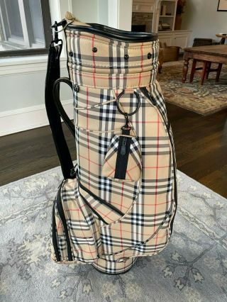Burberry London Nova Check Golf Bag W/accessories Rare Find