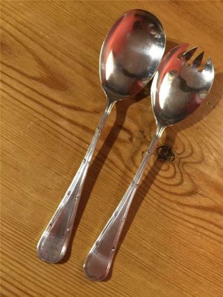 Vintage Epns Silver Plate Serving Spoon & Fork