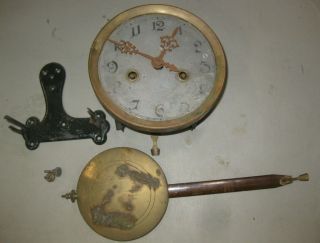 Antique Gustav Becker Wall Clock Movement & Pendulum
