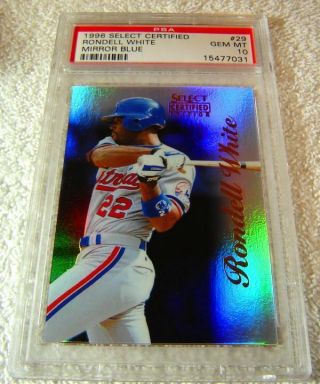 Rondell White 1996 Select Certified Mirror Blue Foil 29 Psa 10 Pop 1 Rare Expos