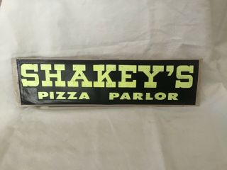 Vintage Shakey’s Pizza Parlor 70s Rare And Vintage Bumper Sticker.