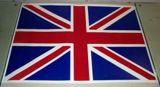 British Flag Velvet Blacklight Vintage 1983 Poster - Last One
