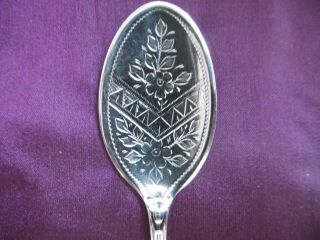 Lovely Antique Silver Plated Epns Ornate Jam Preserve Spoon Walker & Hall 1