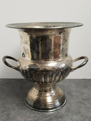 Vintage Silver Plate Champagne Wine Cooler Ice Bucket Trophy
