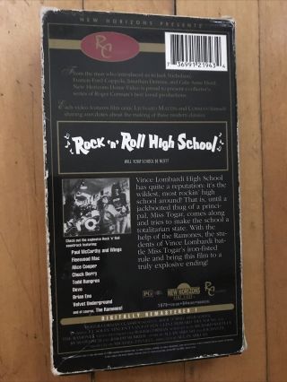 Rock ' n ' Roll High School VHS Rare Cult Comedy Ramones PJ Soles Horizons Htf 2