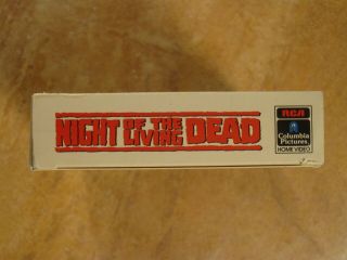 NIGHT OF THE LIVING DEAD GEORGE ROMERO VHS THEATRICAL 1ST EDITION 1990 RCA/COL 3