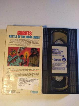 GoBots VHS Battle of the Rock Lords 80s Animation RARE Full Length 2