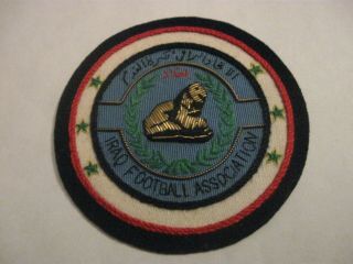Rare Old Iraq Football Association Players Wire Embroidered Blazer Badge Patch