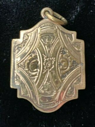 Antique Pinchbeck Locket With Spaces For 2 Photos.  2.  5 Cm Wide.
