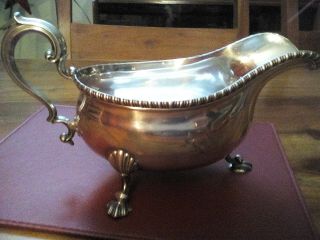 An Antique Silver Plated Sauce Boat - Old Scottish Crest - Rare 1836 - 1860