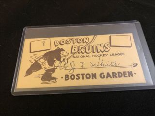 Vintage 1950 - 1951 Boston Bruins Nhl Hockey Season Ticket Envelope Schedule Rare