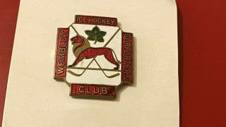 Wimbledon - - - Pre War - - - Rare - - Ice Hockey - - - Badge - - Gold Metal