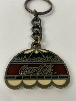 Coca - Cola Keychain Stained Glass Lamp Shade Vintage Rare Memorabilia Mr