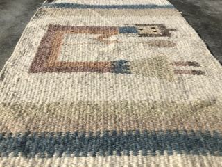 Authentic Hand Knotted Woven Vintage Wool Kilim Area Rug 1.  7 x 1.  2 Ft 2