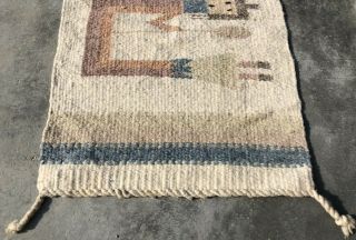 Authentic Hand Knotted Woven Vintage Wool Kilim Area Rug 1.  7 x 1.  2 Ft 3
