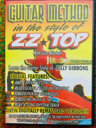 Guitar Method: In Style Of Zz Top - Dvd - Color Ntsc - Rare - Htf Oop -