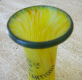 Compagnie General Transatlantique Glass Vase Attributed to Legras 8 