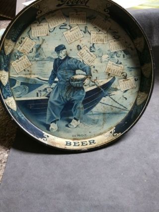 Antique Pre Prohibition 1913 Goebel Beer Serving Tray