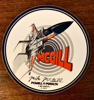 Mike Mcgill 2005 Powell Peralta Skateboard Sticker Reissue Nos Classic Rare Jet