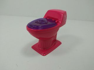 Mattel Barbie Dreamhouse Pink & Purple Toilet,  Both Lids Open