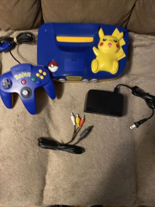 Nintendo 64 N64 Pokemon Pikachu Game Console System Rare Retro Kids Nes