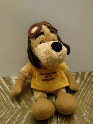 Vintage 1994 Uss Yorktown Cv - 10 " Scrappy " 14 " Plush Dog Mascot Very Rare Htf