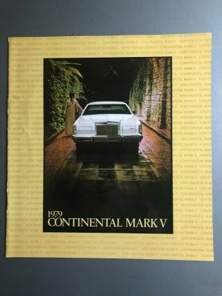 1979 Lincoln Continental Mark V Showroom Advertising Sales Brochure Rare L@@k