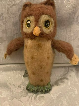 Antique Mechanical Owl Toy.  Louis Marx Wind Up,  Still Operational