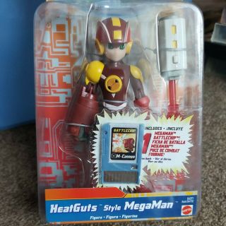 Heatguts Style Mega Man Nt Warrior Figure 2004 Mattel 6 Inch Rare Boxed