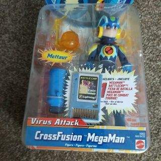 Crossfusion Mega Man Nt Warrior Figure 2004 Mattel 6 Inch Rare Boxed Resealed