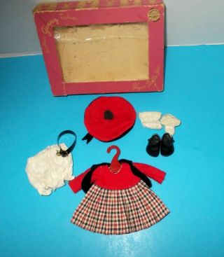 Vintage Vogue Ginny 8 " Doll Merry Moppets School Girl Outfit 1955