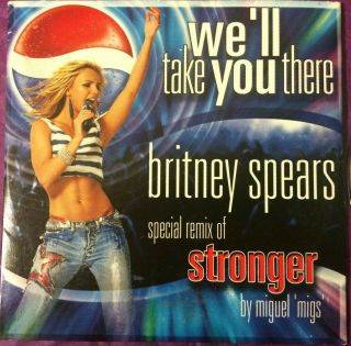 Britney Spears Rare Promo Australian Pepsi Stronger Remix Card Sleeve Cd