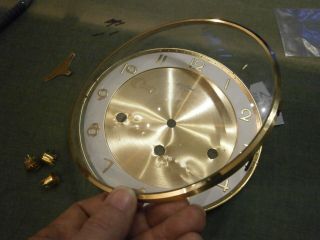 Clock Bentima Dial,  Bezel & Convex Glass For A Westminster Chime Door Part Spare