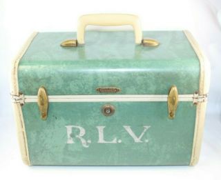 Samsonite Shwayder Brothers Overnight Train Case Suitcase Green Turquoise