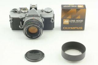 OLYMPUS M - 1 [Rare] M - SYSTEM 50mm F/1.  8 w/ HOOD STANDARD LENS KIT SLR FILM CAMERA 2