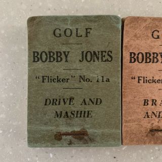 RARE Set of 3 Bobby Jones Golf Memorabilia Flicker Books Hickory Era 2