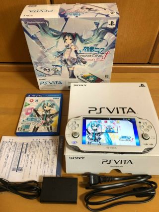 Sony Ps Vita Hatsune Miku Limited Edition Pchj 10002 Rare Project Diva F Trackin