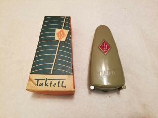 Vintage Wittner Avacado Green Taktell Metronome Made In Germany W/ Box