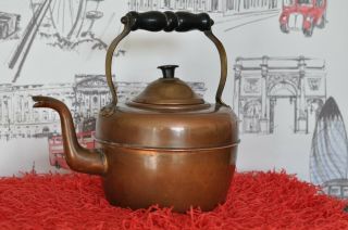 Lovely Vintage Copper Kettle Teapot With Patina - 24cm Tall