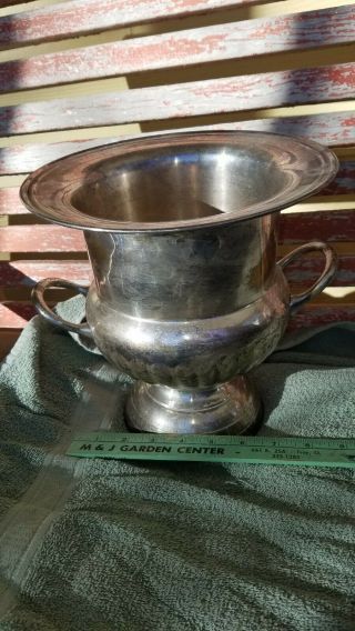 Vintage Champagne Wine Ice Bucket Trophy Silverplate Silver Plated