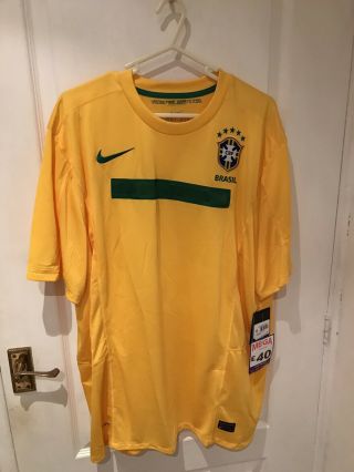 Nike Brazil Football Home Shirt Xxl Extra Large Rare Tags 2011 - 2012
