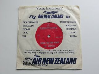The Beatles 1964 Zealand 45 Cant Buy Me Love Rare Jet Ad Parlophone Sl