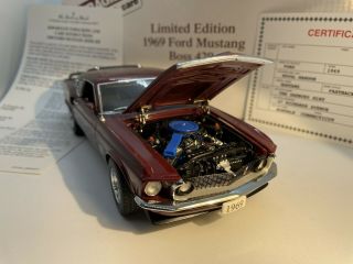 Danbury 1969 Ford Mustang Boss 429 Limited Edition - Rare Royal Maroon