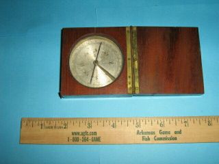 Antique Handheld Compass In Wooden Box,  Made In France